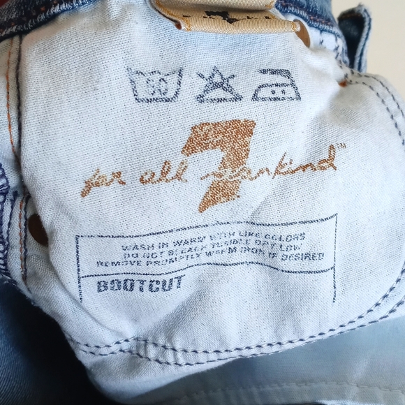 Gorgeous 7 for All Mankind Low Rise Bootcut Denim Jeans 27 (Medium Wash Blue) - Picture 12 of 16